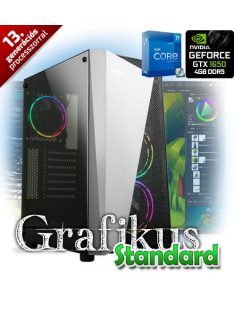   Grafikus Standard 13.gen munkaállomás - i7-13700KF, 16GB DDR5 4800MHz RAM, 250GB M.2 (3000/3500), 1TB SSD (500/550), GTX 1650 4GB