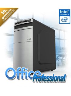   Office Professional 14.gen konfiguráció - i5-14600K, 16GB DDR5 4800MHz RAM, 500GB SSD (500/550), HDD nélkül, Integrált Intel UHD